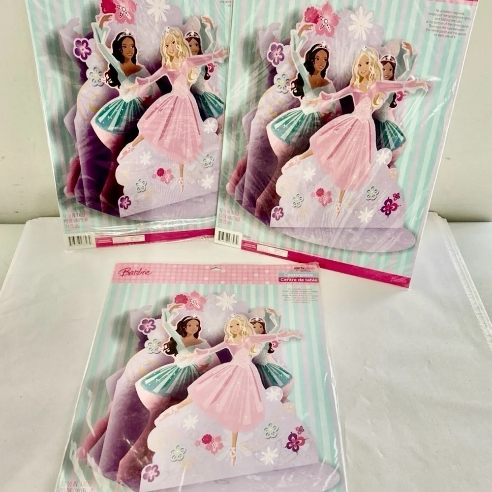 Three Hallmark Barbie Ballerinas Centerpiece Birthday Party 12 1/2